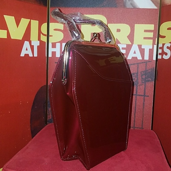 Tatyana Die For Purse BURGUNDY RED Kiss Snap - Picture 4 of 8